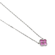 Mabina Girocollo argento con fiore in tormalina sintetica 553796